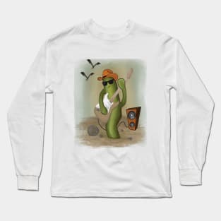 Rock in the desert, cowboy cactus Long Sleeve T-Shirt